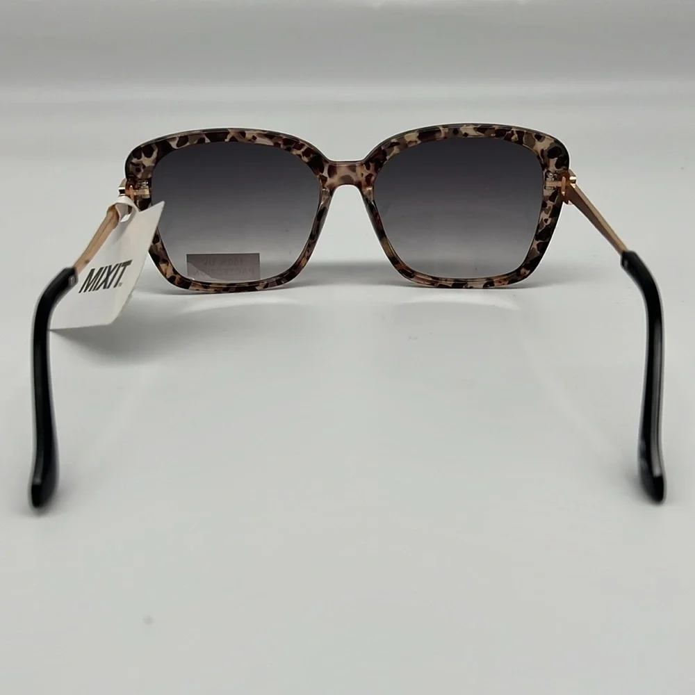 MIXIT Animal Print Gold Metal Temple Ross Black Temple‎ Tips